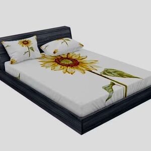 Sunflower Print Bedding Set Queen